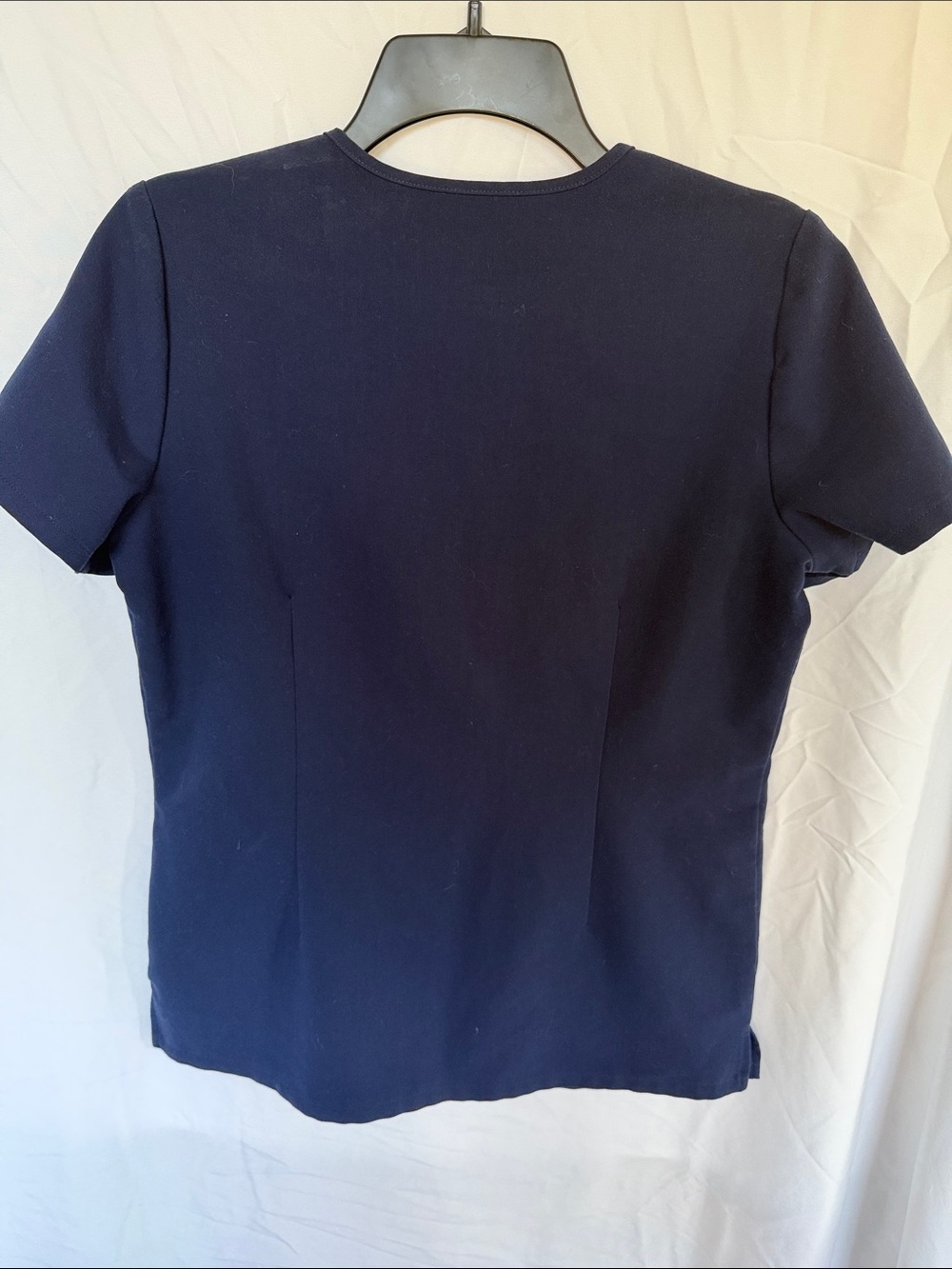 Figs Navy Short-Sleeve V-Neck Scrub Top - Picture 3 of 4